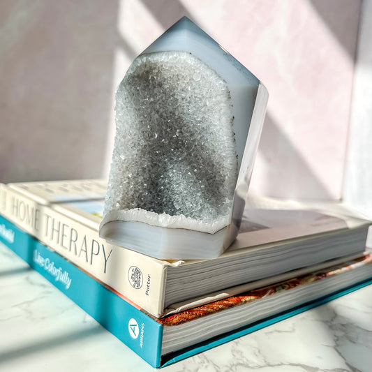 Agate Large Druzy Tower #2 ( 1 lbs 12 oz )