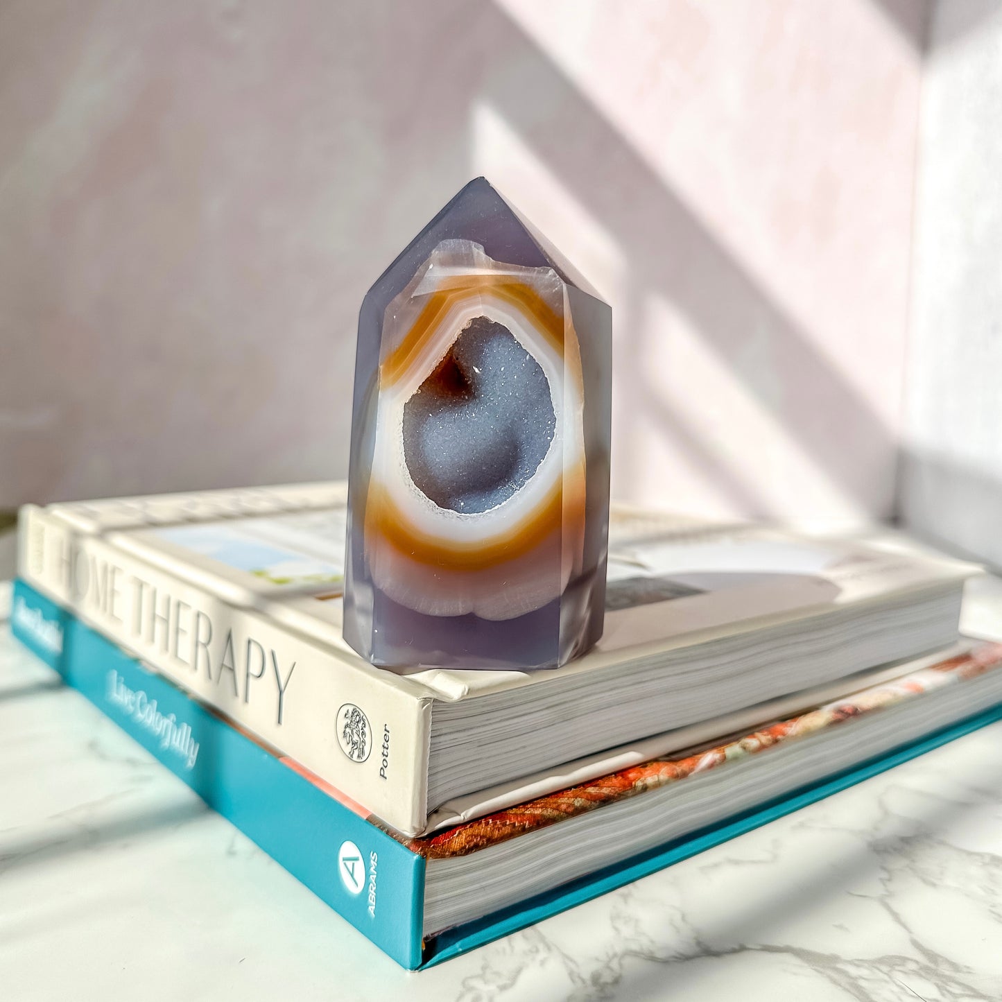 Agate Tower with Druzy  #6 (10.1 oz)