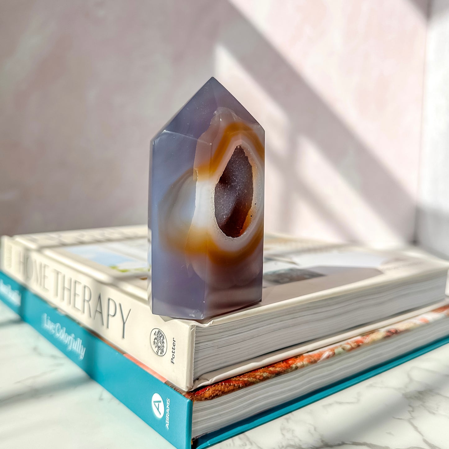 Agate Tower with Druzy  #6 (10.1 oz)