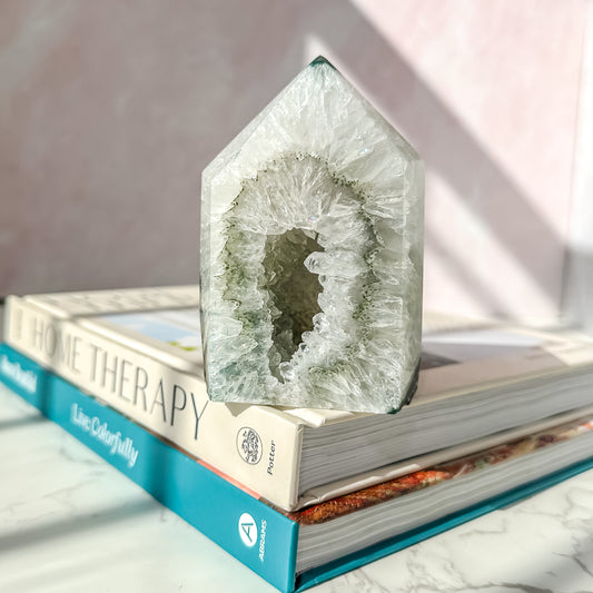 Agate Tower with Druzy  #5  (1 lbs 2.5 oz)