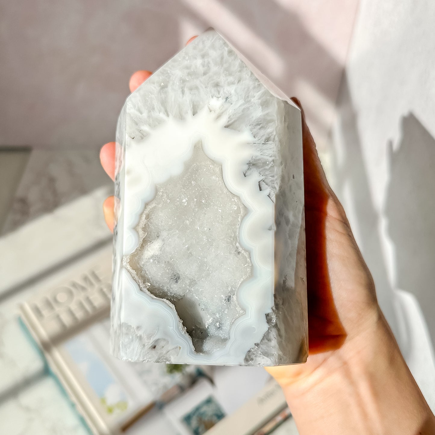 Agate Large Druzy Tower #1 (2 lbs 4 oz)