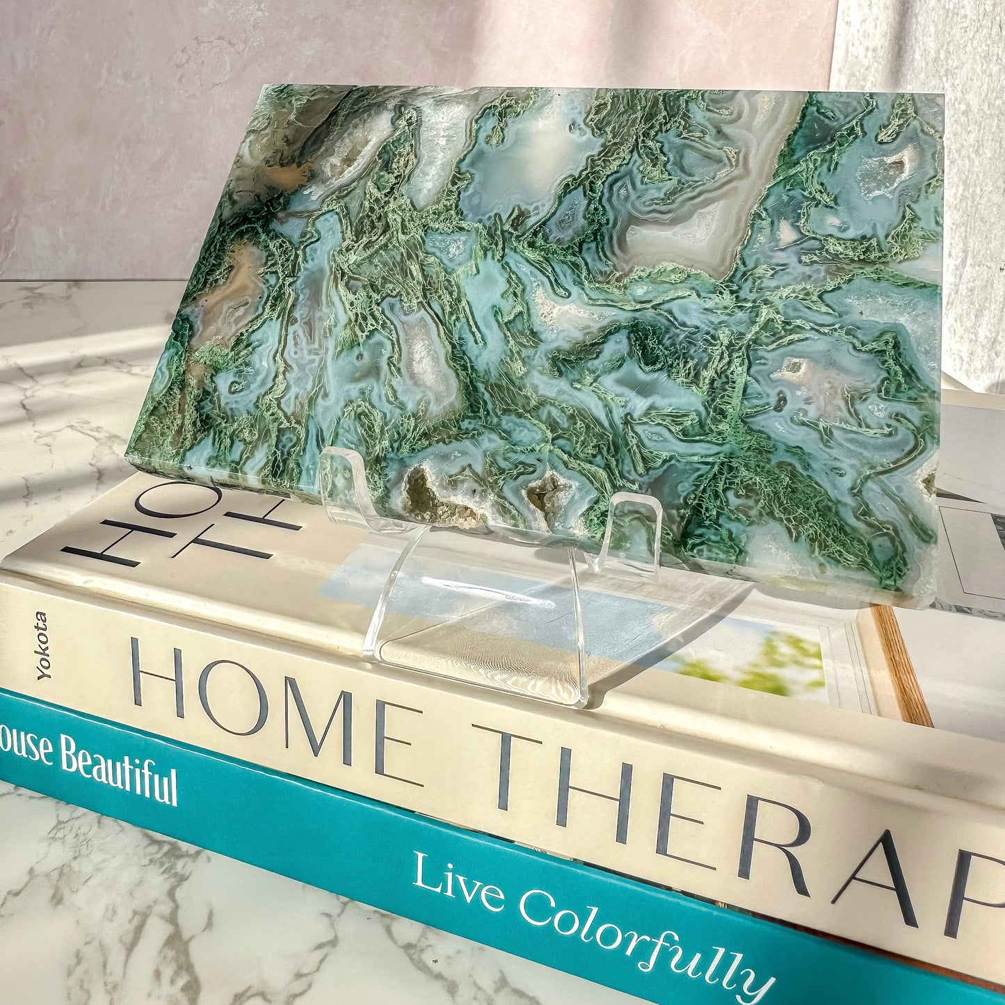 Green Moss Agate Slab #1 ( 14.6 oz)