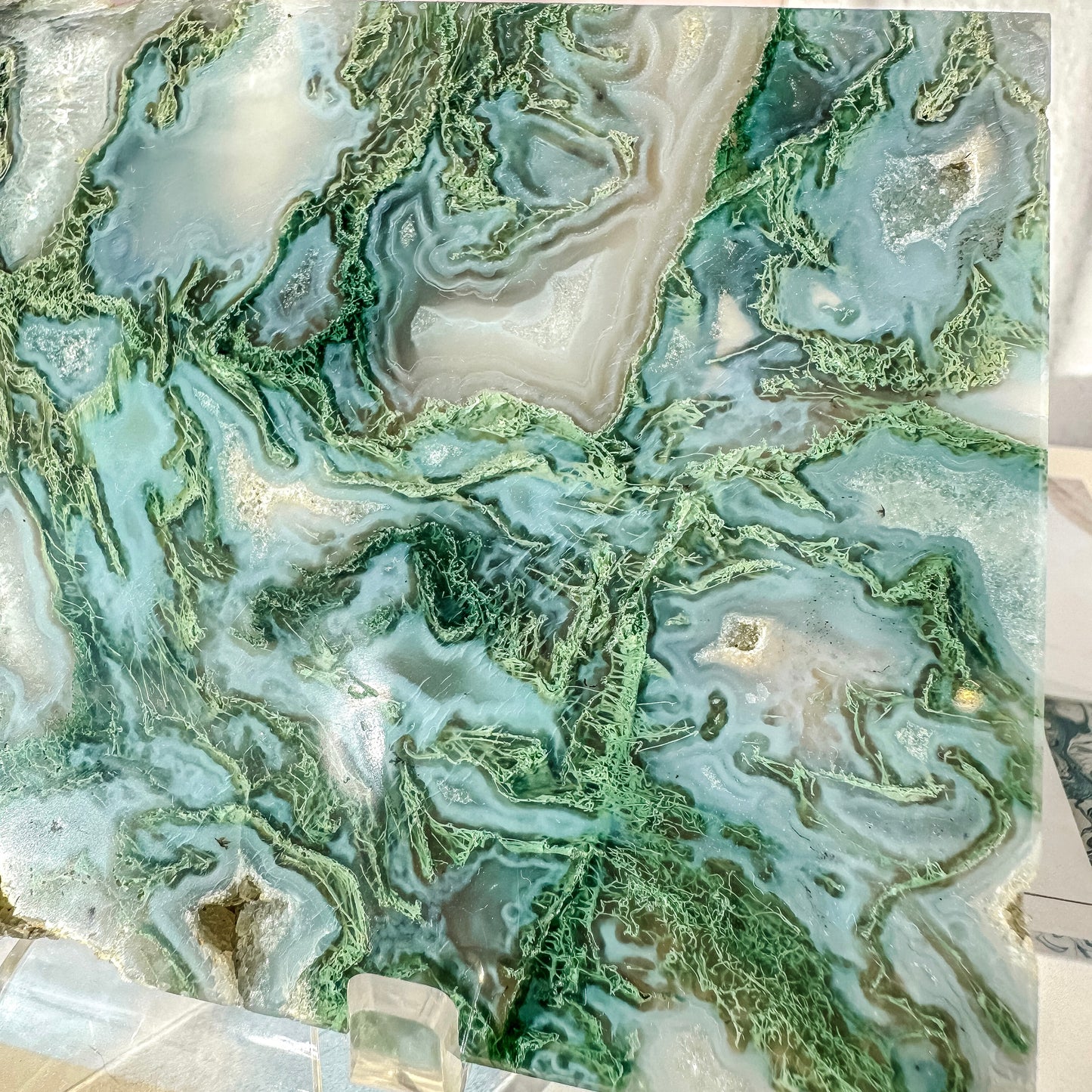 Green Moss Agate Slab #1 ( 14.6 oz)