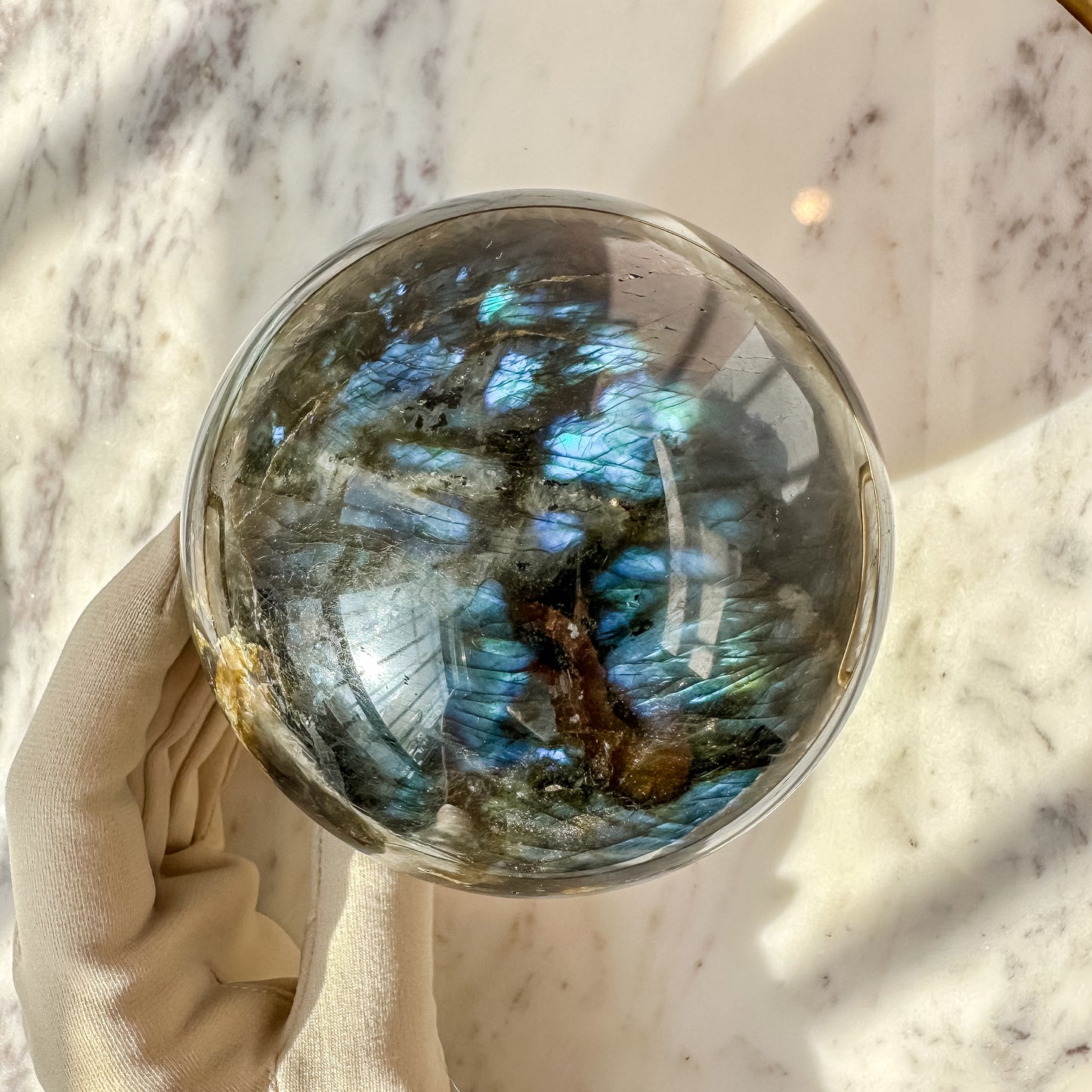 Large Labradorite Sphere #2 (2 lbs 14 oz)