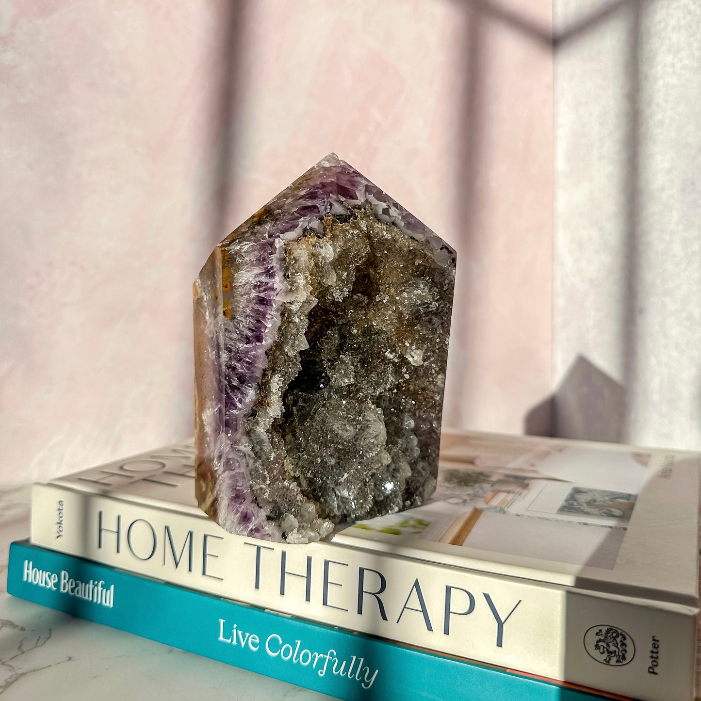 Galaxy Amethyst Tower with Druzy (2 lbs 8.2 oz)