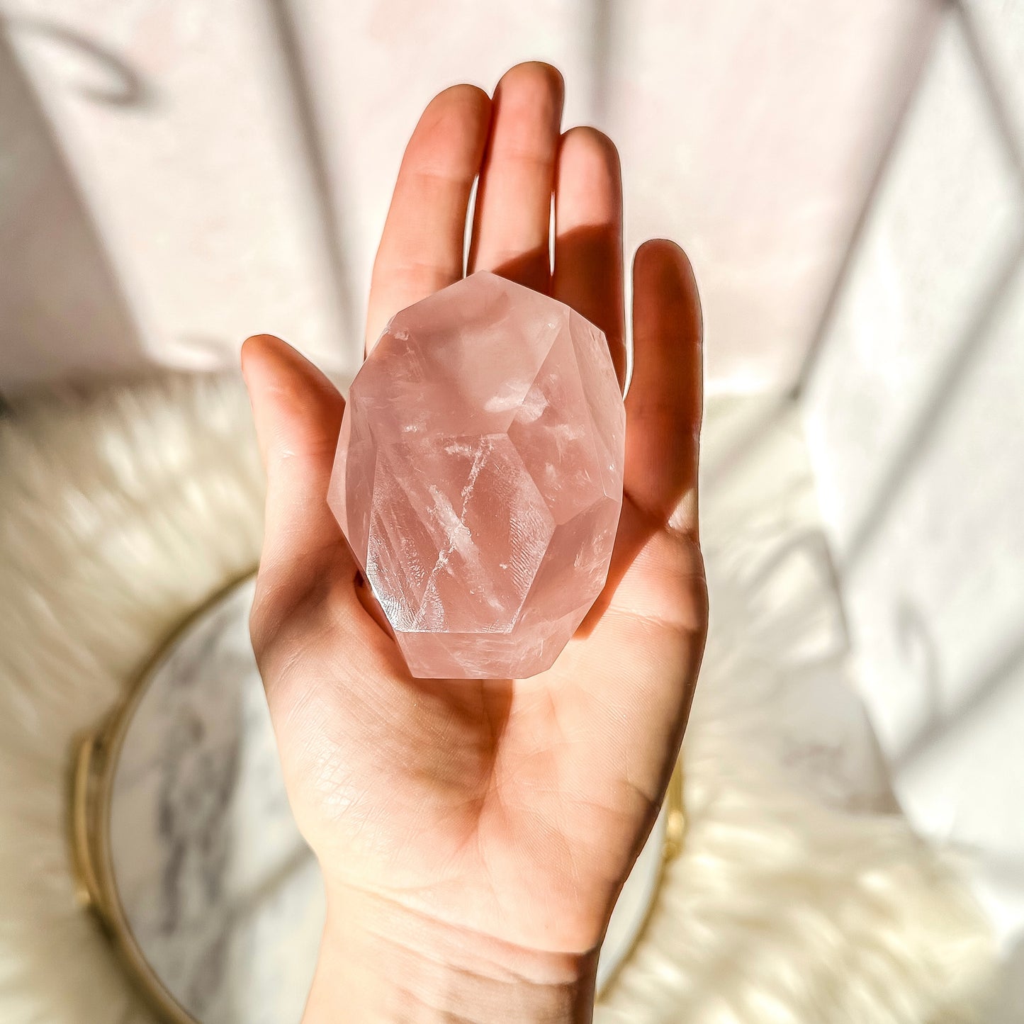 Rose Quartz Freeform #1  ( 7.5 oz )
