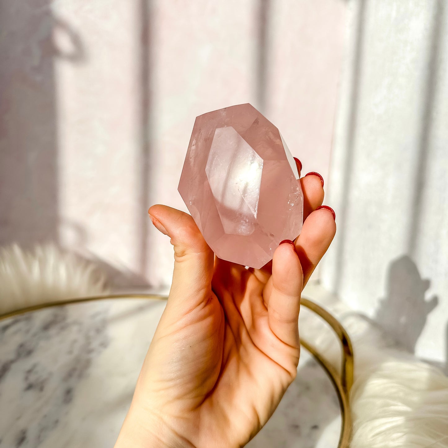 Rose Quartz Freeform #1  ( 7.5 oz )