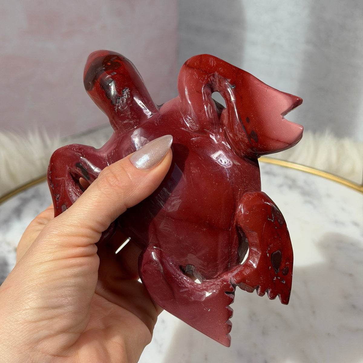 Pink Mookite Turtle 0.95 lb | Natural Australian Mookite