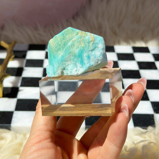 Lake George Amazonite on Acrylic Display 2.6oz #2