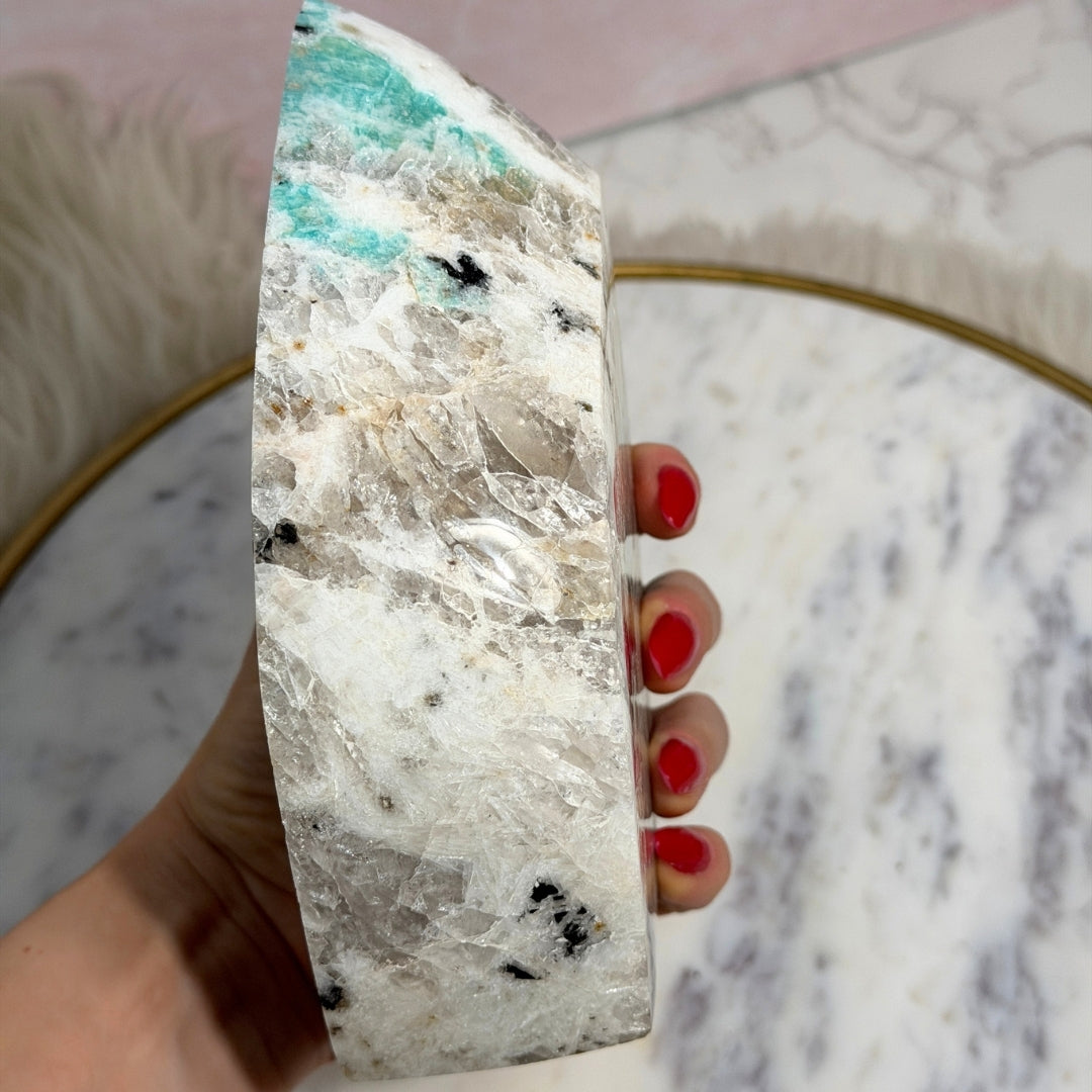 Natural Amazonite Free Form 3.79 lb Brazilian Stone Decor