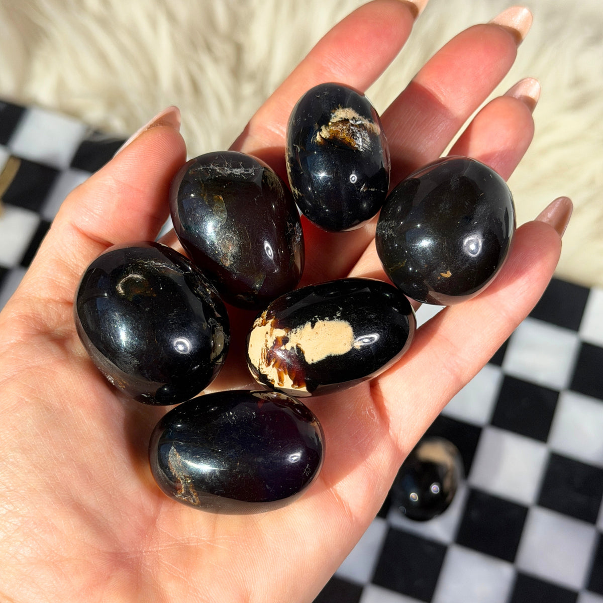 UV Reactive Blue Amber Tumbles | Indonesia