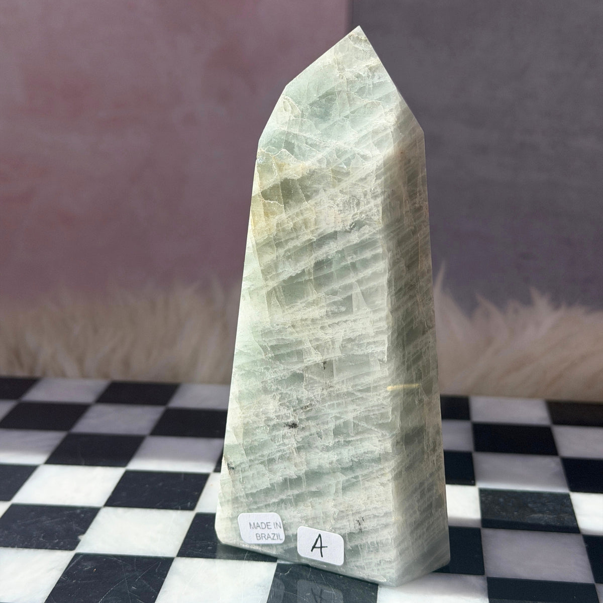 Aquamarine Tower 0.88 lb Brazilian Natural Crystal Point Decor