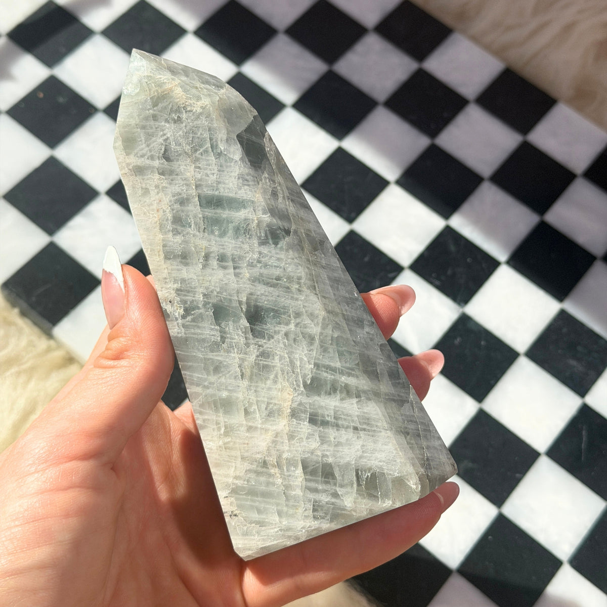 Aquamarine Tower 0.88 lb Brazilian Natural Crystal Point Decor