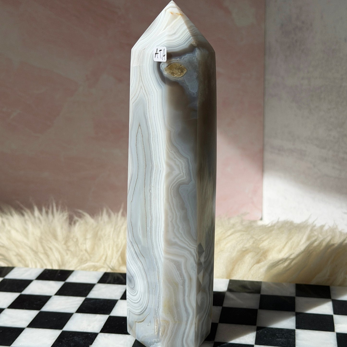 Agate Tower 2.4lb | Natural Brazil Crystal Point