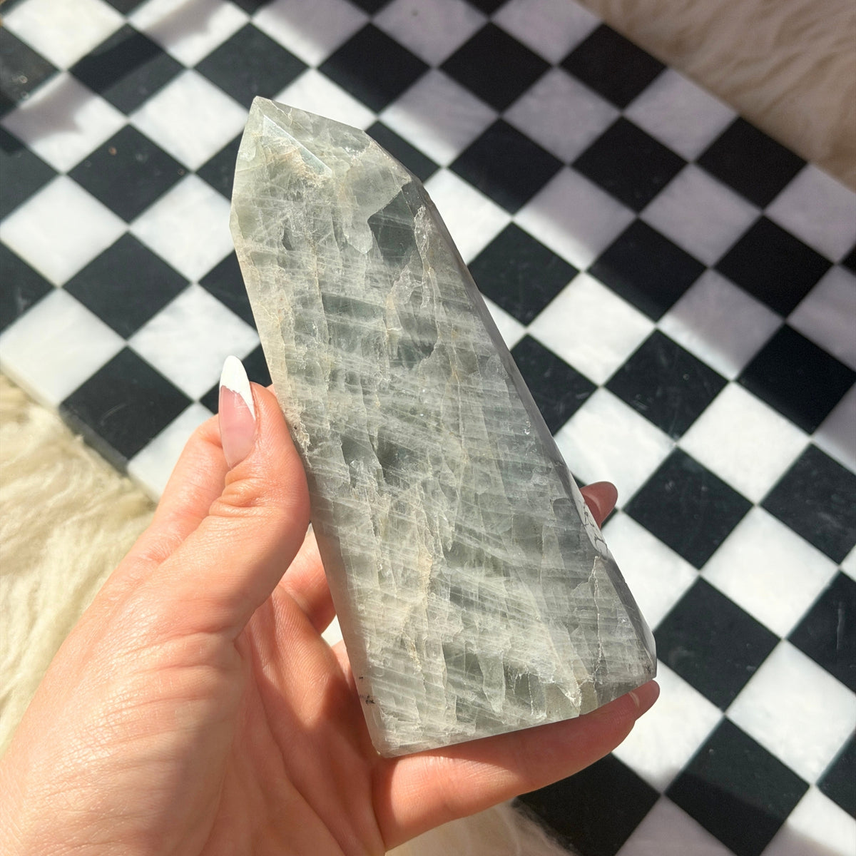 Aquamarine Tower 0.88 lb Brazilian Natural Crystal Point Decor