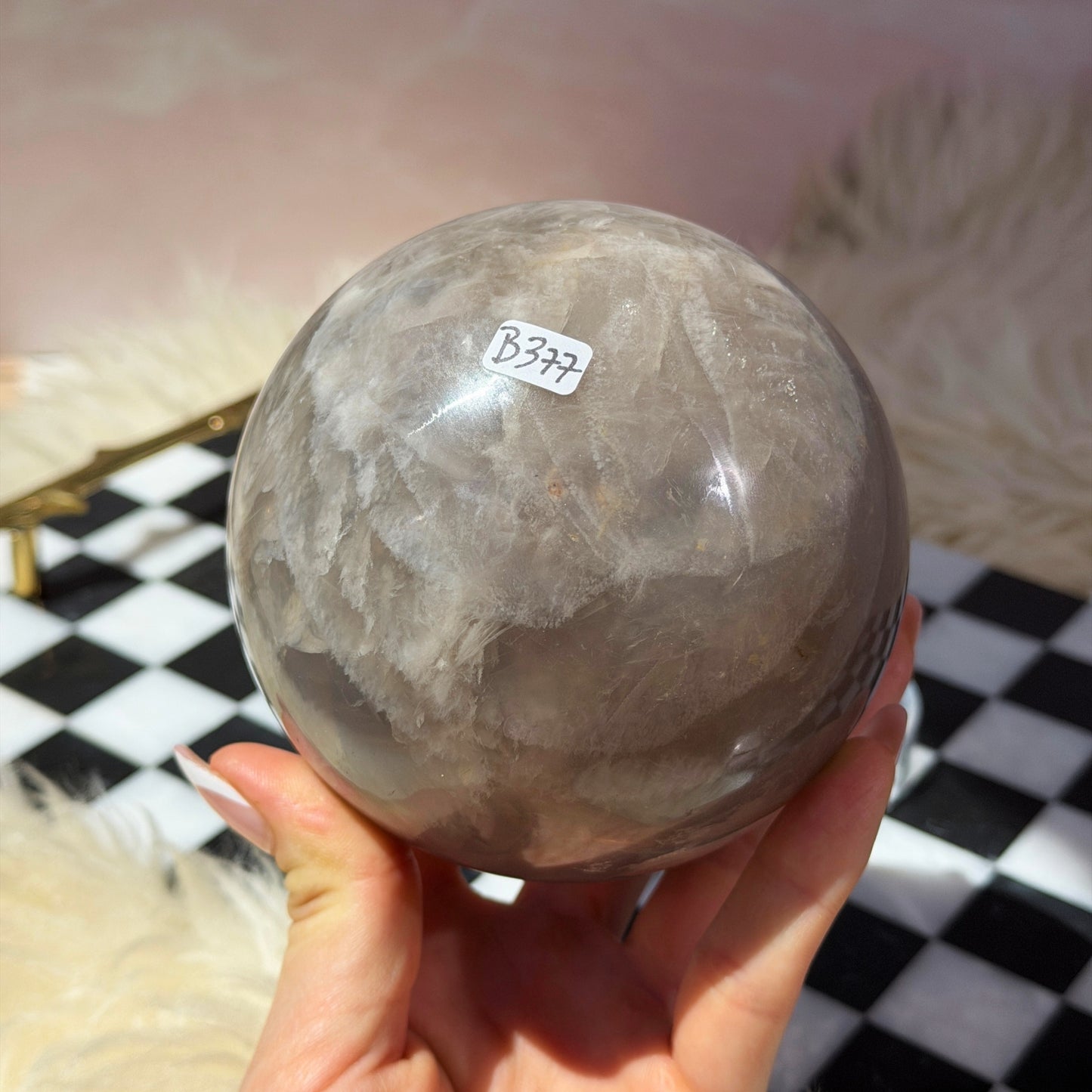 Blue Rose Quartz Sphere (2.85 lbs)