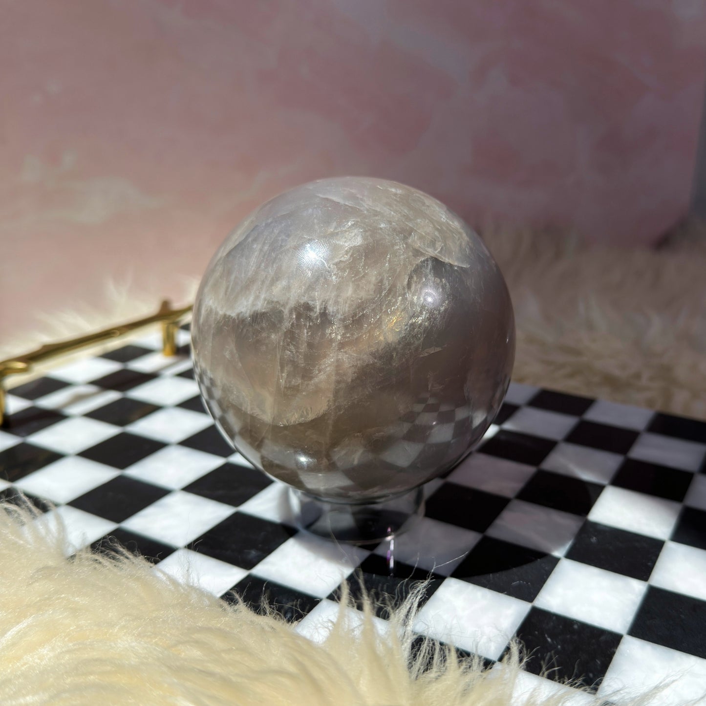 Blue Rose Quartz Sphere (2.85 lbs)