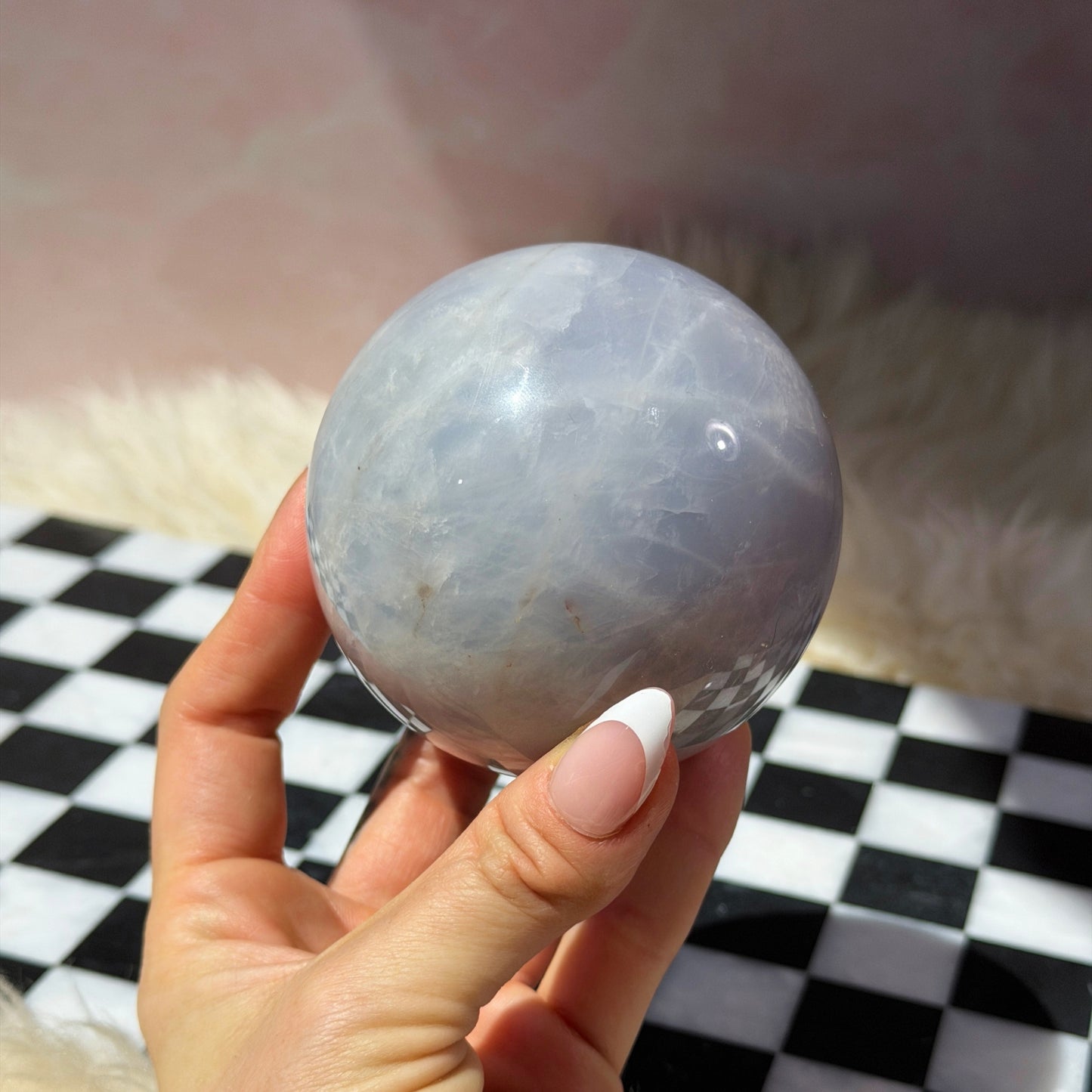 Blue Rose Quartz Sphere (1.34 lbs)