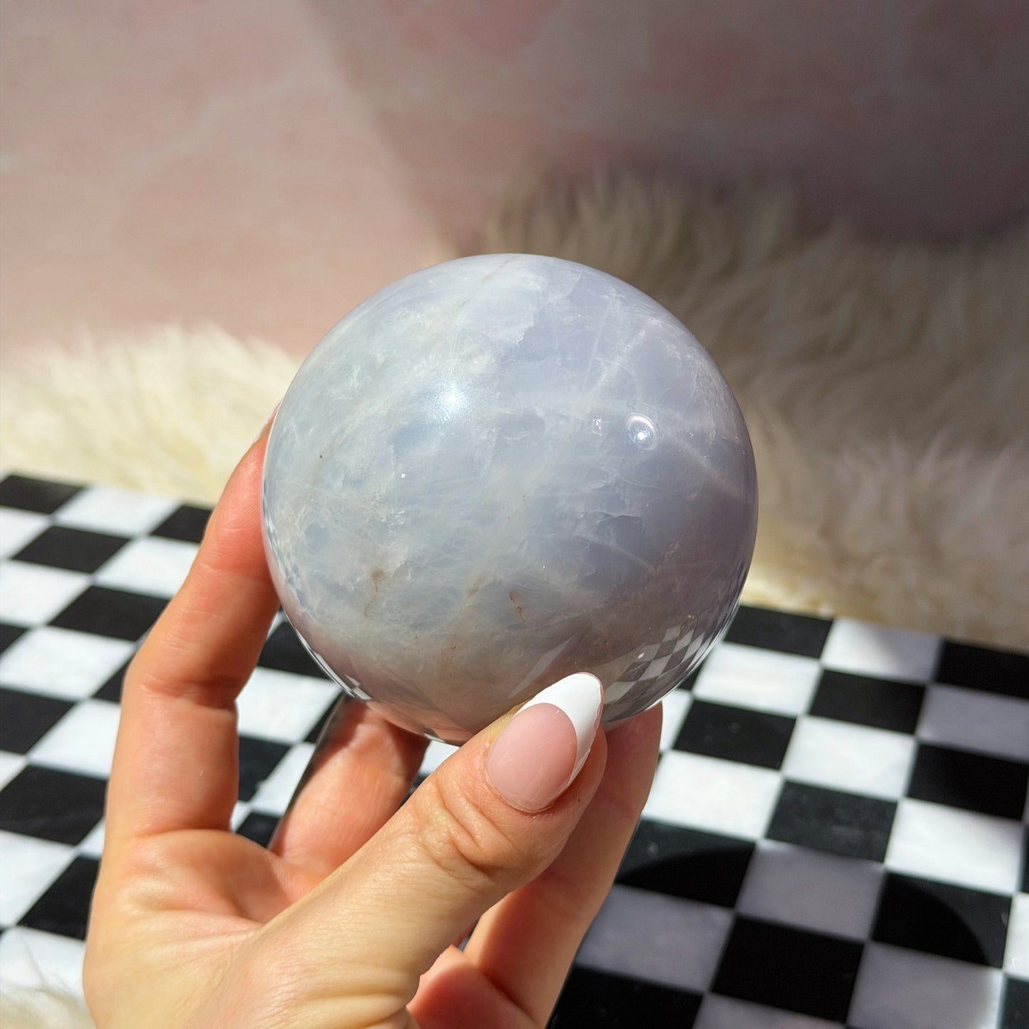Blue Rose Quartz Sphere (1.34 lbs)