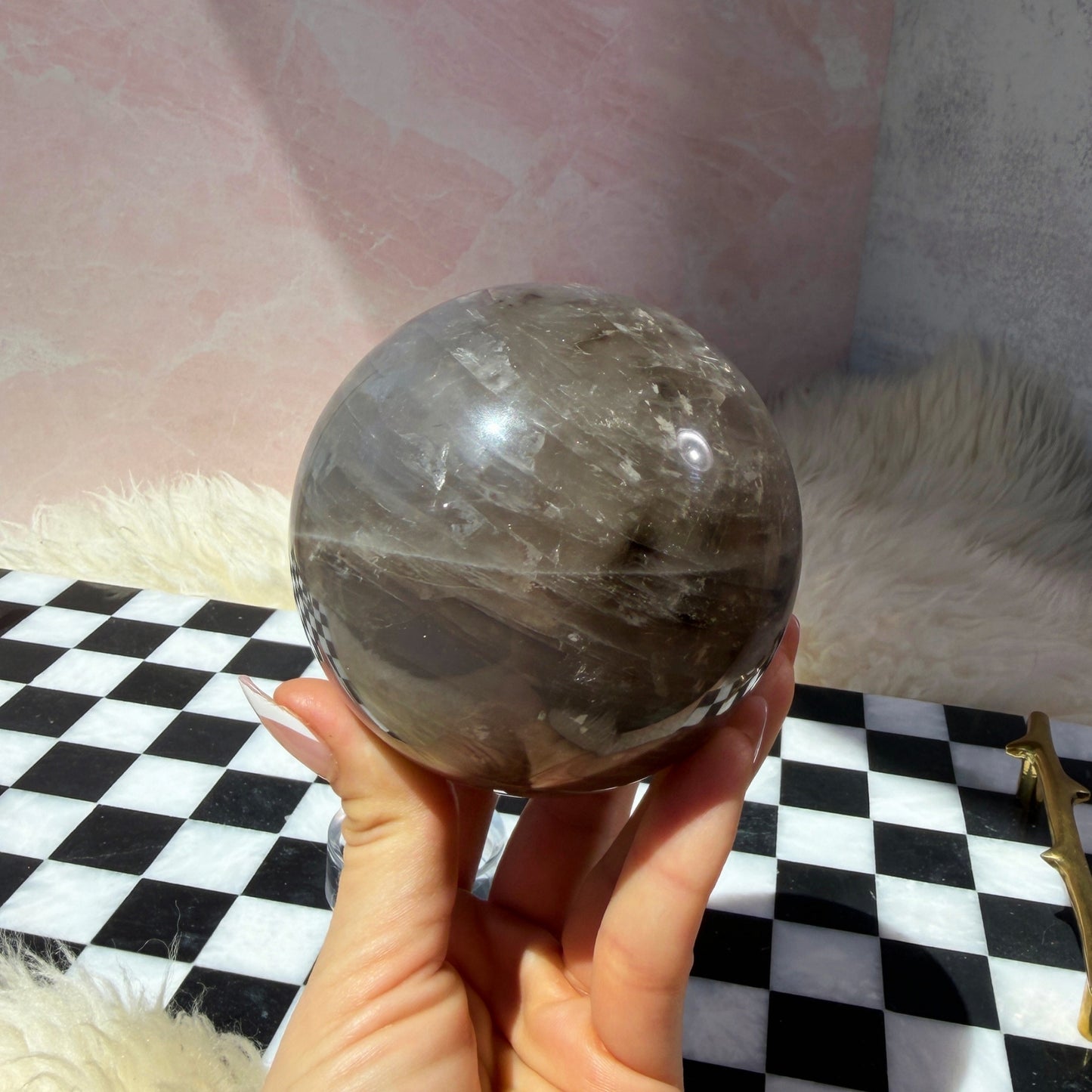Blue Rose Quartz Sphere (1.62 lbs)