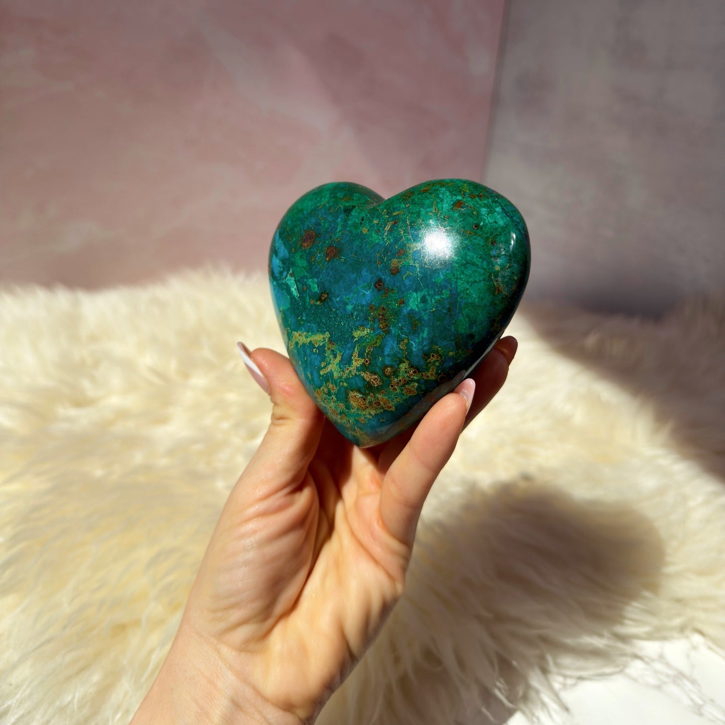 Chrysocolla Heart Crystal (1.21 lb)