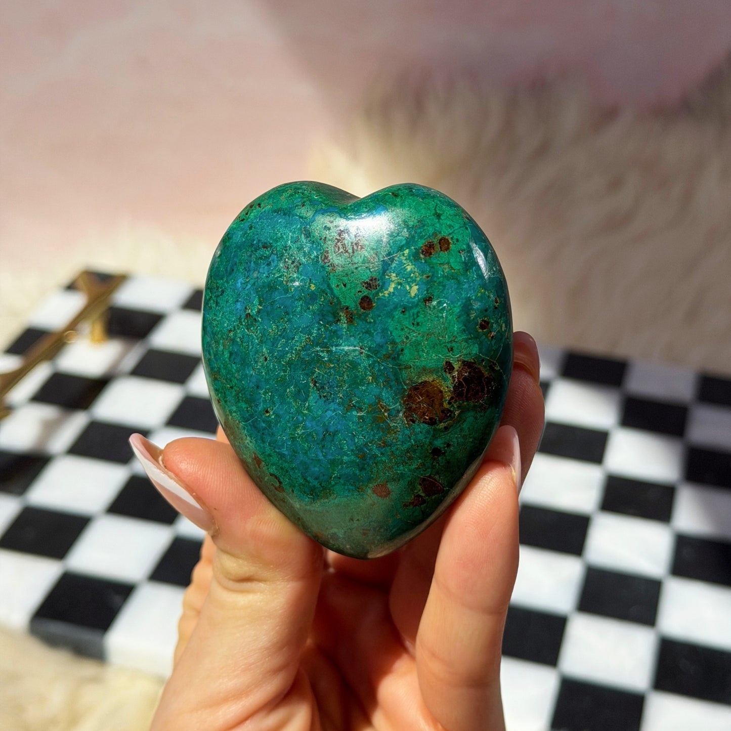 Chrysocolla Heart Crystal (0.33 lb)
