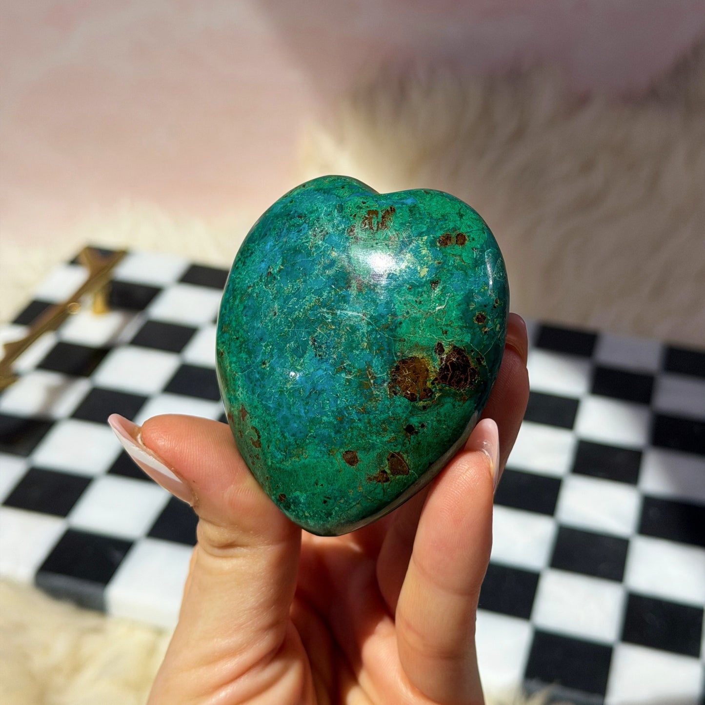 Chrysocolla Heart Crystal (0.33 lb)
