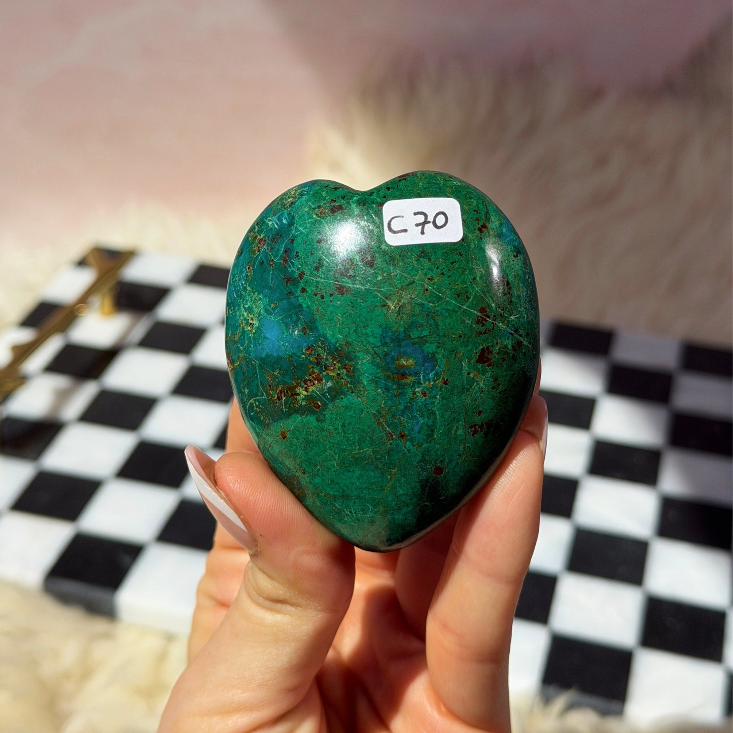 Chrysocolla Heart Crystal (0.33 lb)