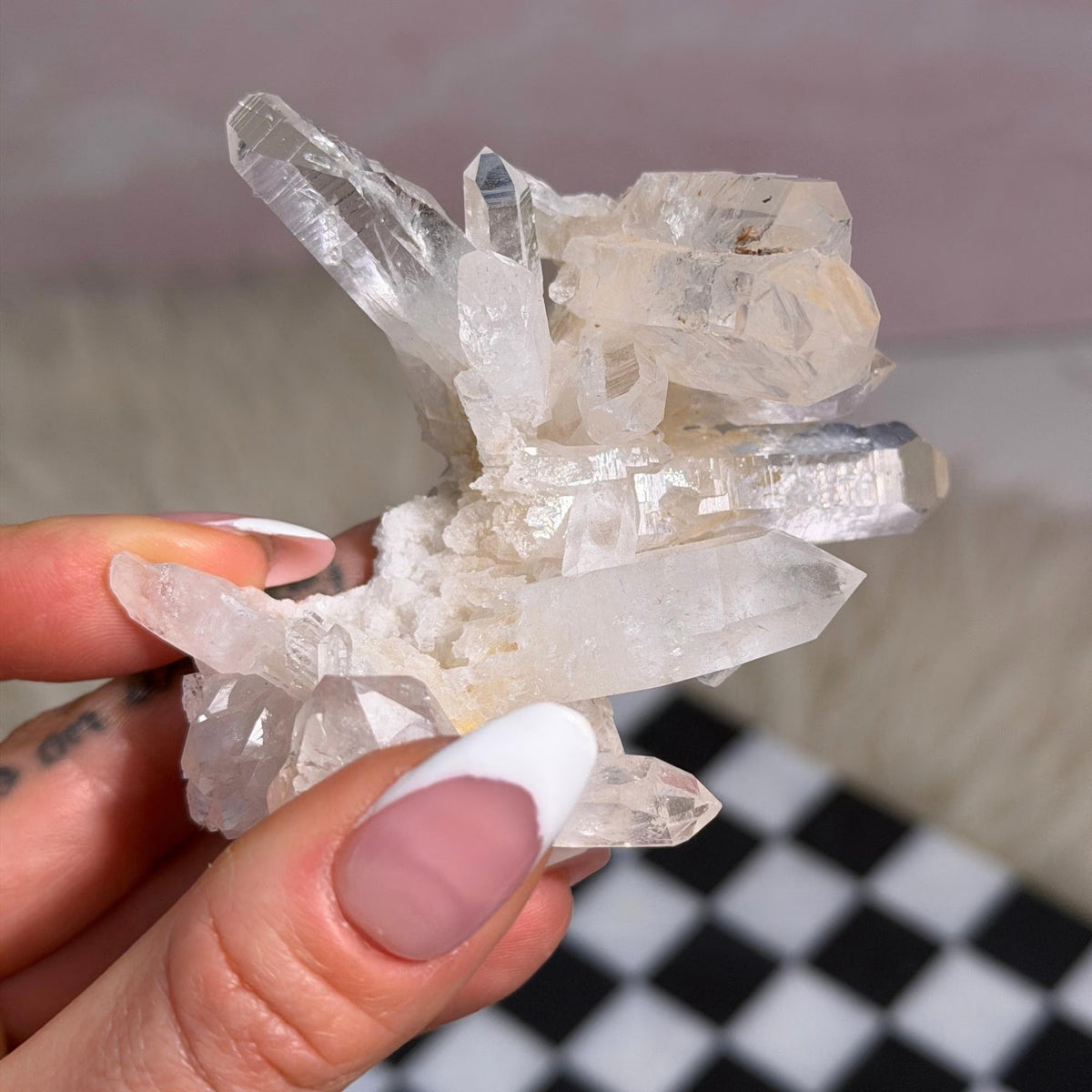 Colombian Lemurian Quartz Cluster 104g Natural Crystal Decor