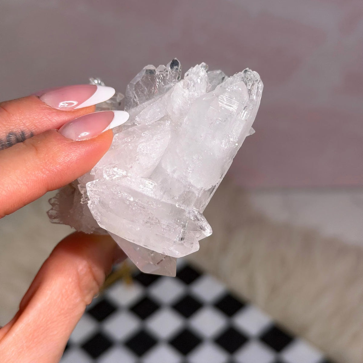 Colombian Lemurian Quartz Cluster 101g Natural Crystal Decor