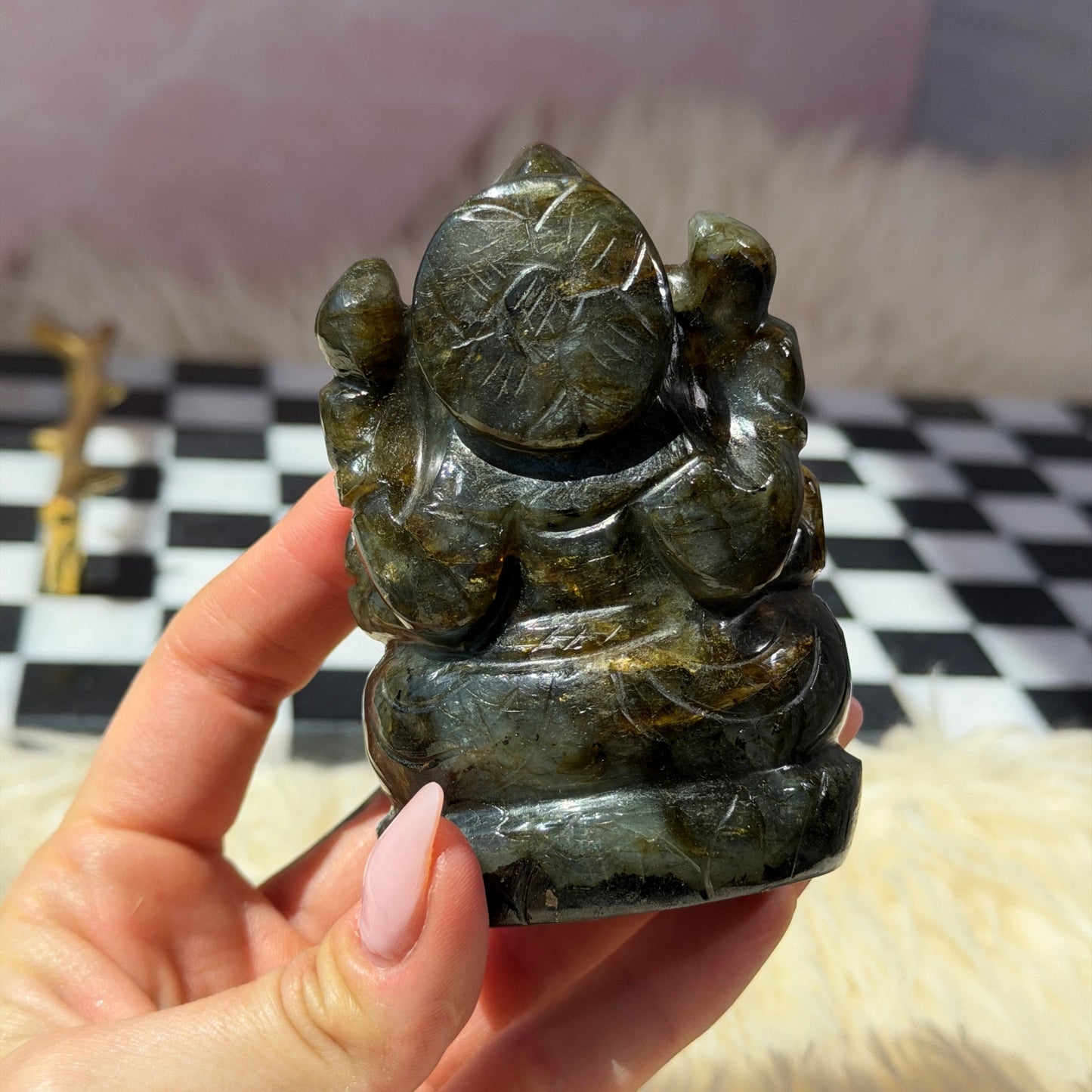 Labradorite Ganesh Carving 261g | Natural India Crystal