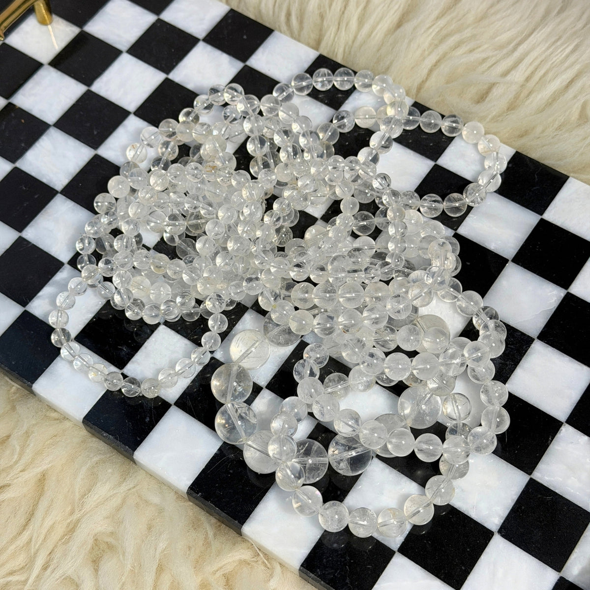 Himalayan Quartz Beaded Bracelet (Bead size: 7-16mm)