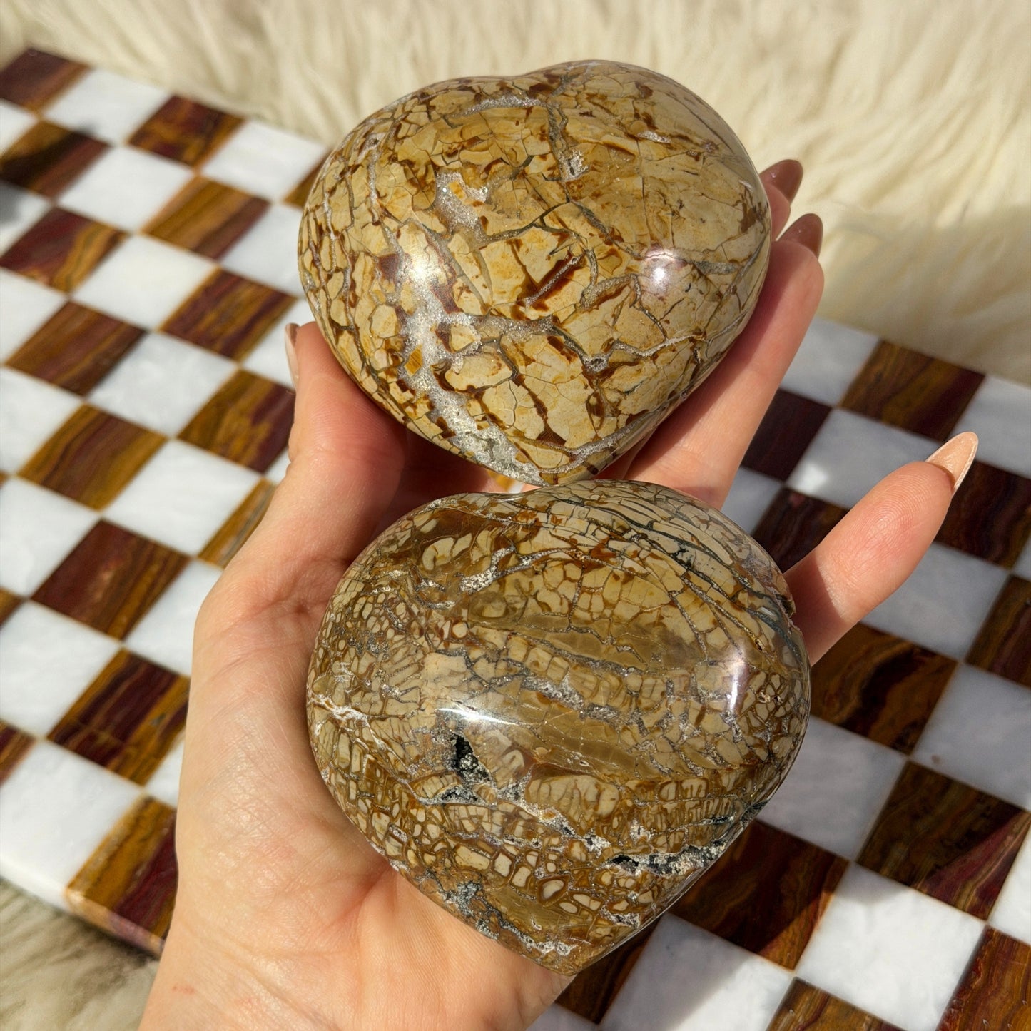 Ibis Jasper Heart 0.65lb | Natural Madagascar Stone with Quartz