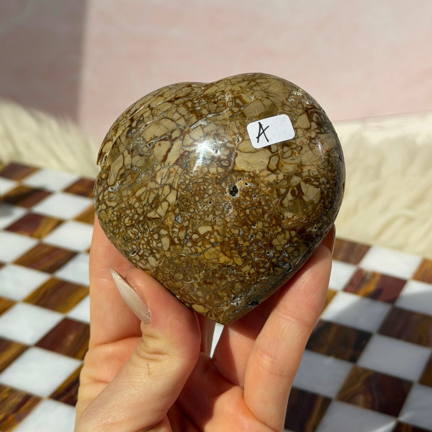 Ibis Jasper Heart 0.65lb | Natural Madagascar Stone with Quartz