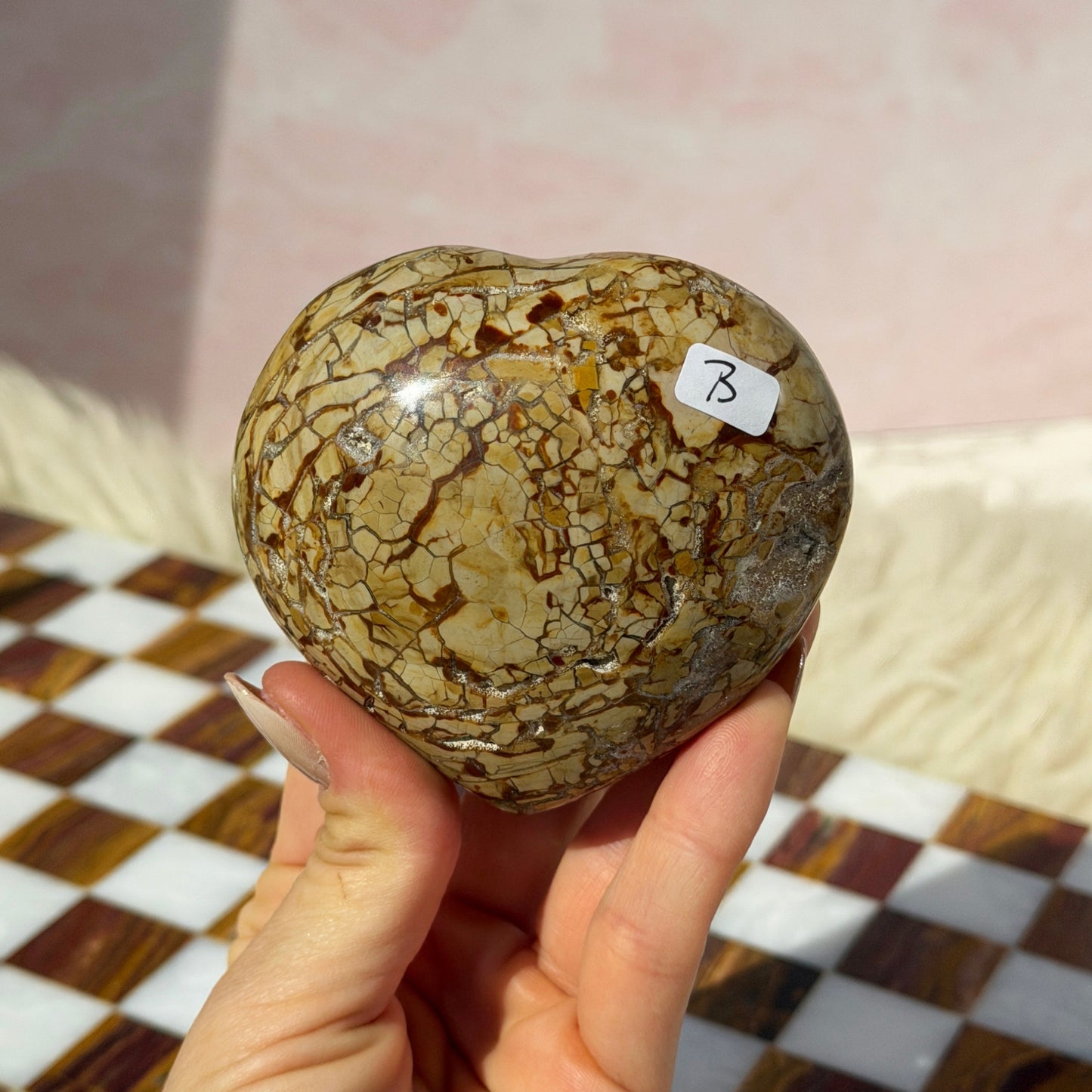 Ibis Jasper Heart 0.65lb | Natural Madagascar Stone with Quartz