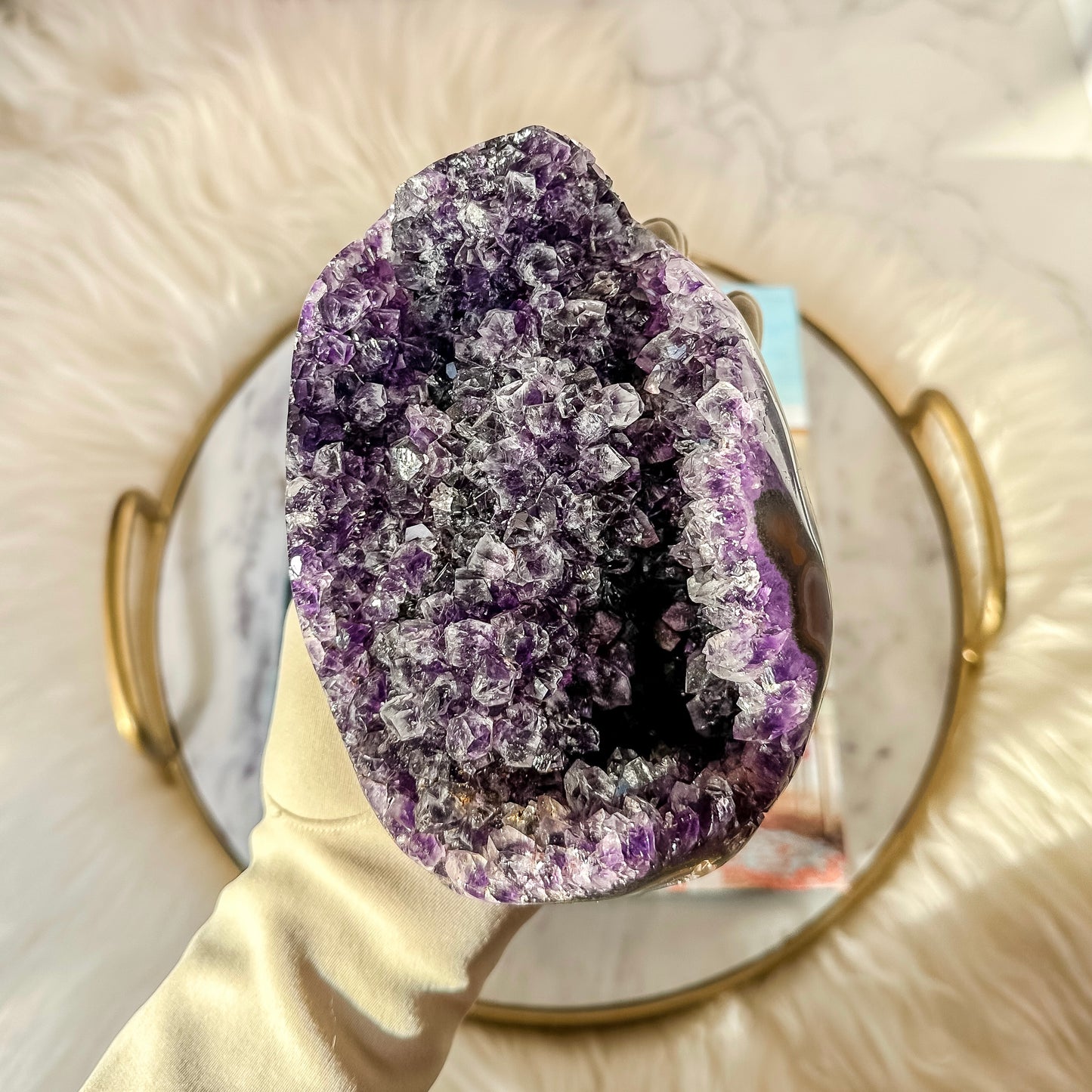 Stunning Uruguay Amethyst on Stand #1  (4 lbs 5.5 oz )