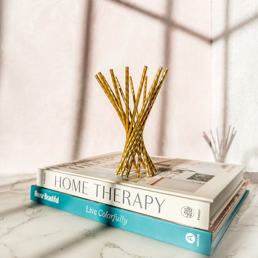 Gold Twist Sphere Stand