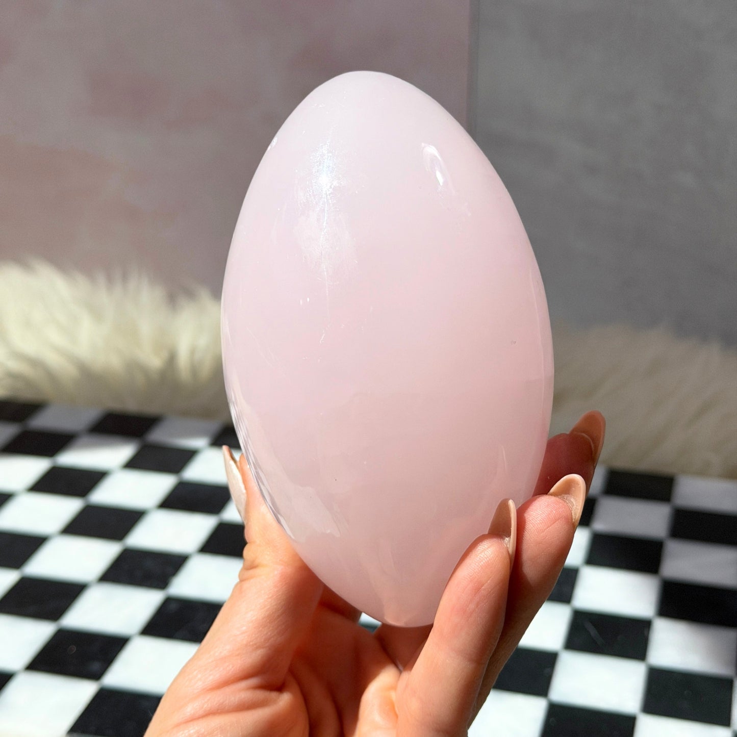 UV Reactive Mangano Calcite Shiva 1.7lb | Madagascar Pink Crystal