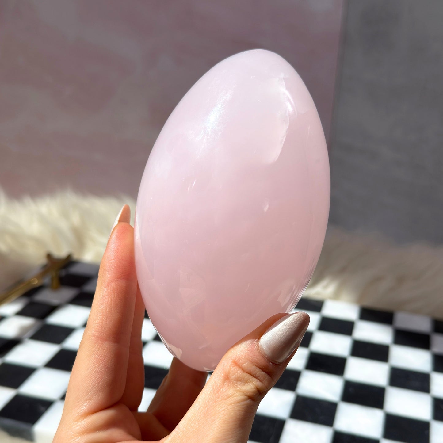 UV Reactive Mangano Calcite Shiva 1.7lb | Madagascar Pink Crystal