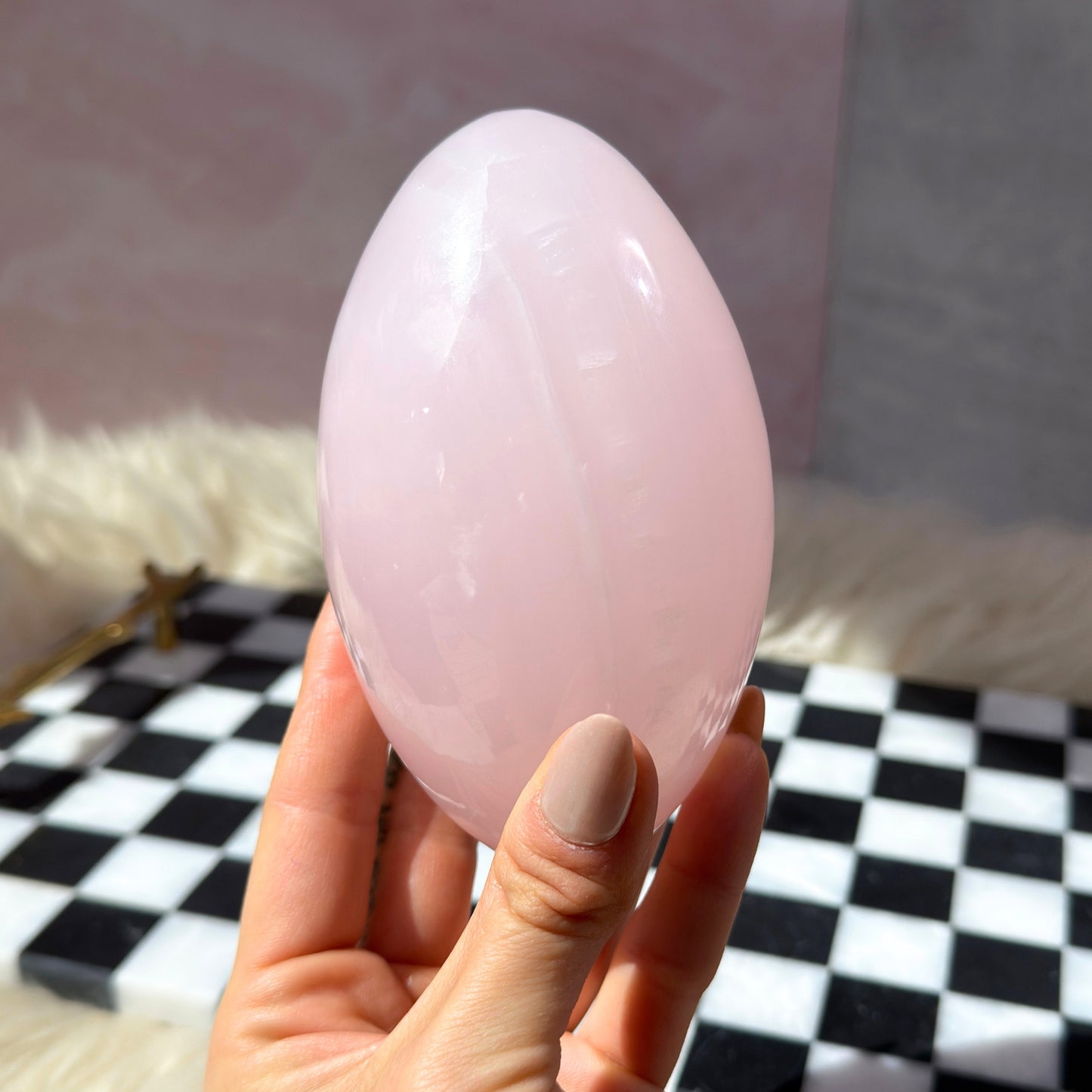 UV Reactive Mangano Calcite Shiva 1.7lb | Madagascar Pink Crystal