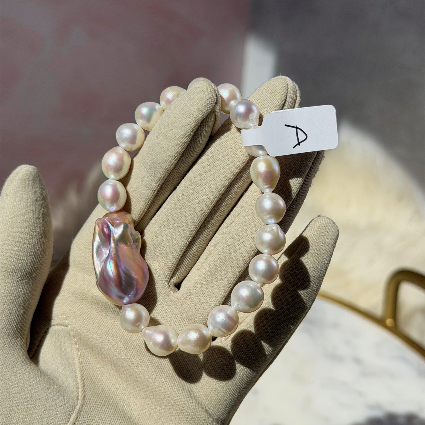 Mermaid Pearl Beaded Bracelet with Freshwater Baroque & Chinese Akoya Pearls