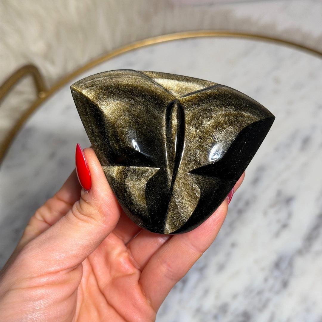 Gold Sheen Obsidian Butterfly 0.29 lb Polished Stone