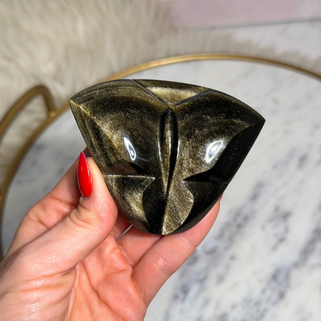 Gold Sheen Obsidian Butterfly 0.29 lb Polished Stone