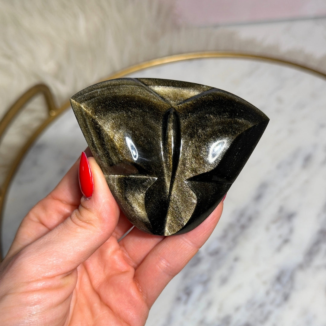 Gold Sheen Obsidian Butterfly 0.29 lb Polished Stone