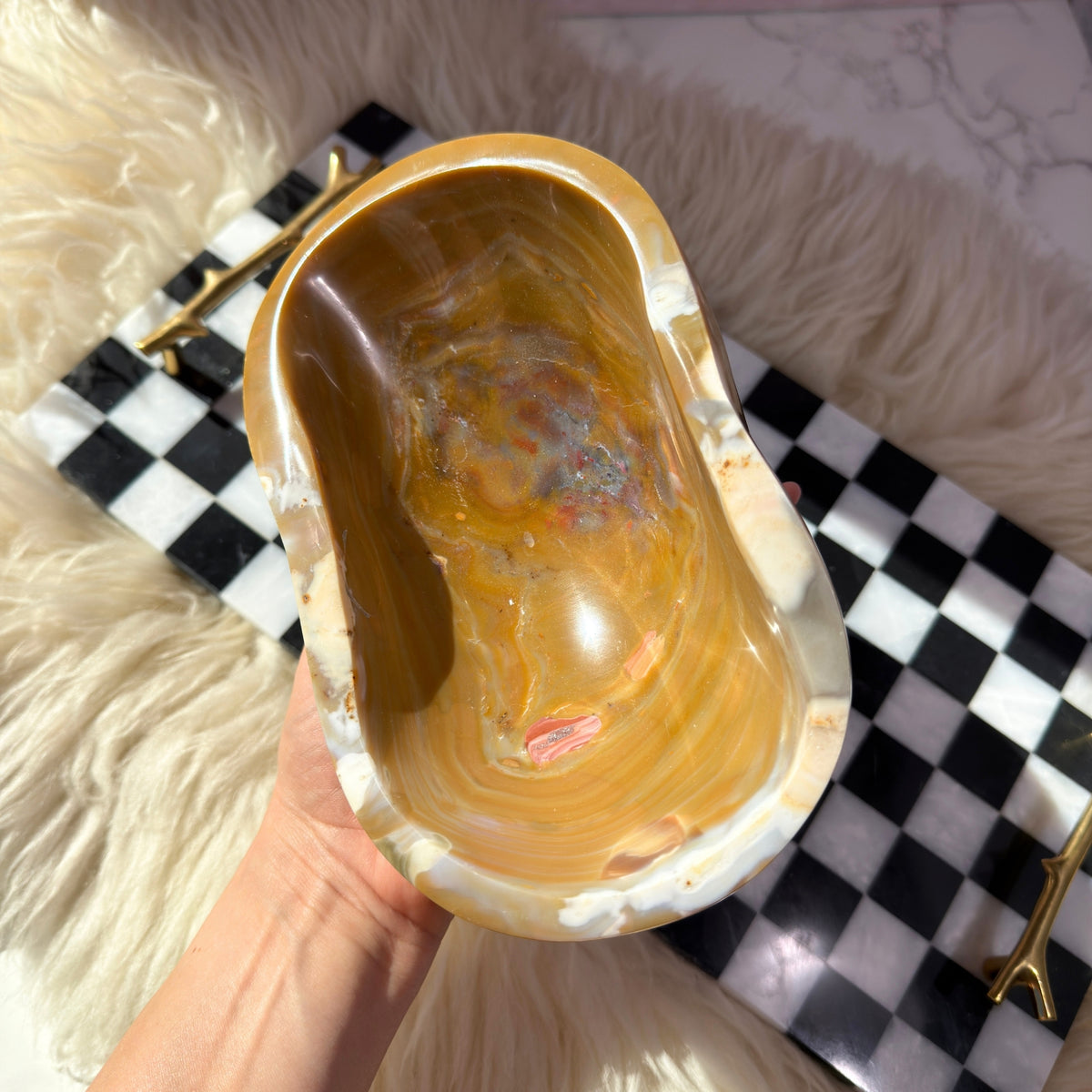 Ocean Jasper Bowl 3.68 lbs Madagascar Polished Gemstone Decor