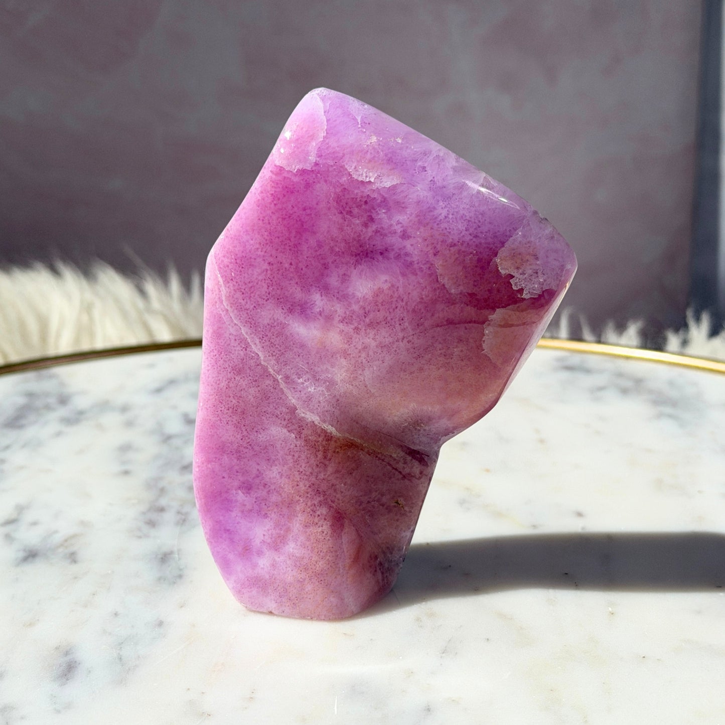 Rare Pink Aragonite Free Form with Hematite 0.7 lb | Afghanistan