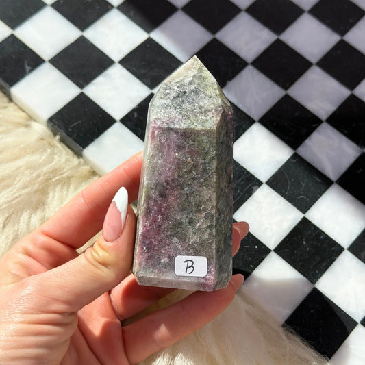 Pink Green Tourmaline Tower 0.42 lb, Brazilian Crystal Point