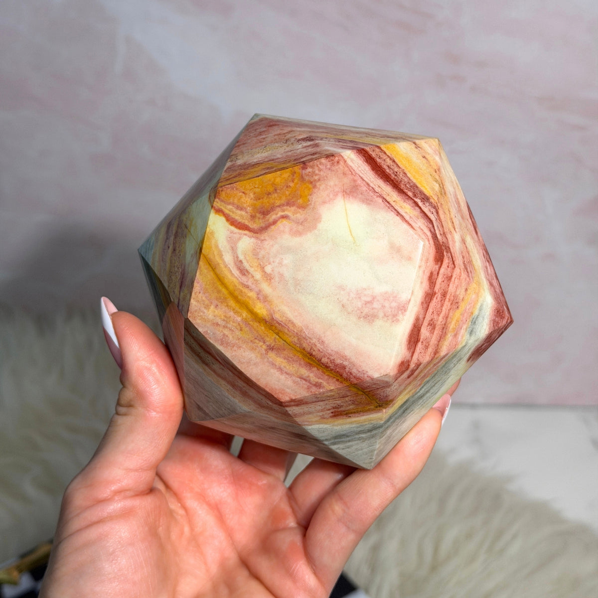 Polychrome Jasper Hexagon 1.8lb Madagascar Crystal Decor