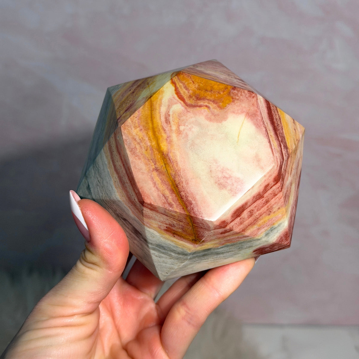 Polychrome Jasper Hexagon 1.8lb Madagascar Crystal Decor