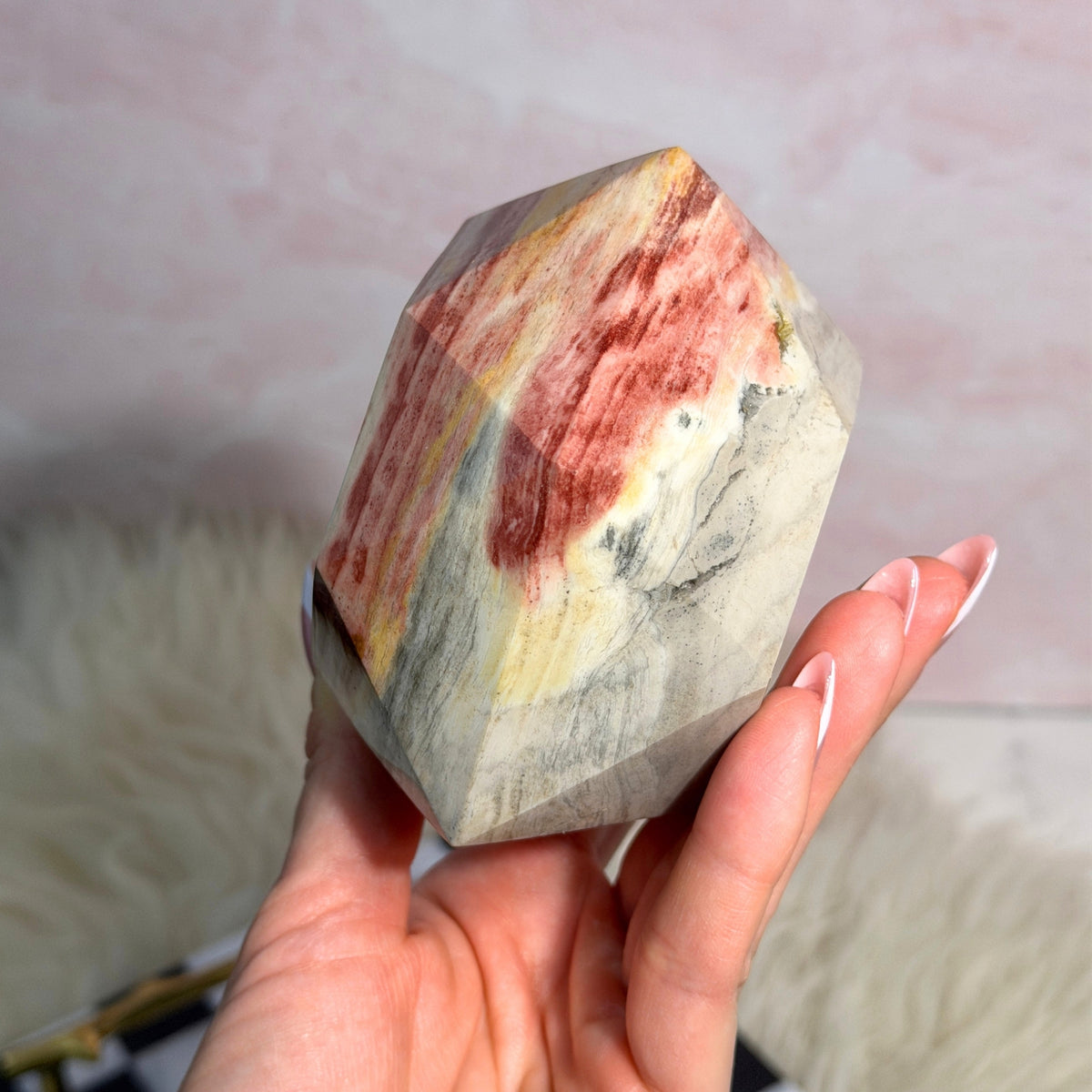 Polychrome Jasper Hexagon 1.8lb Madagascar Crystal Decor